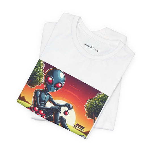 Chill Alien Graphic Tee for Fun Lovers - Perfect for Summer Outings