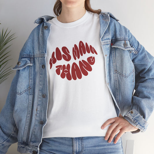 Casual Unisex Heavy Cotton Tee with 'Sos Mann Thang' Design