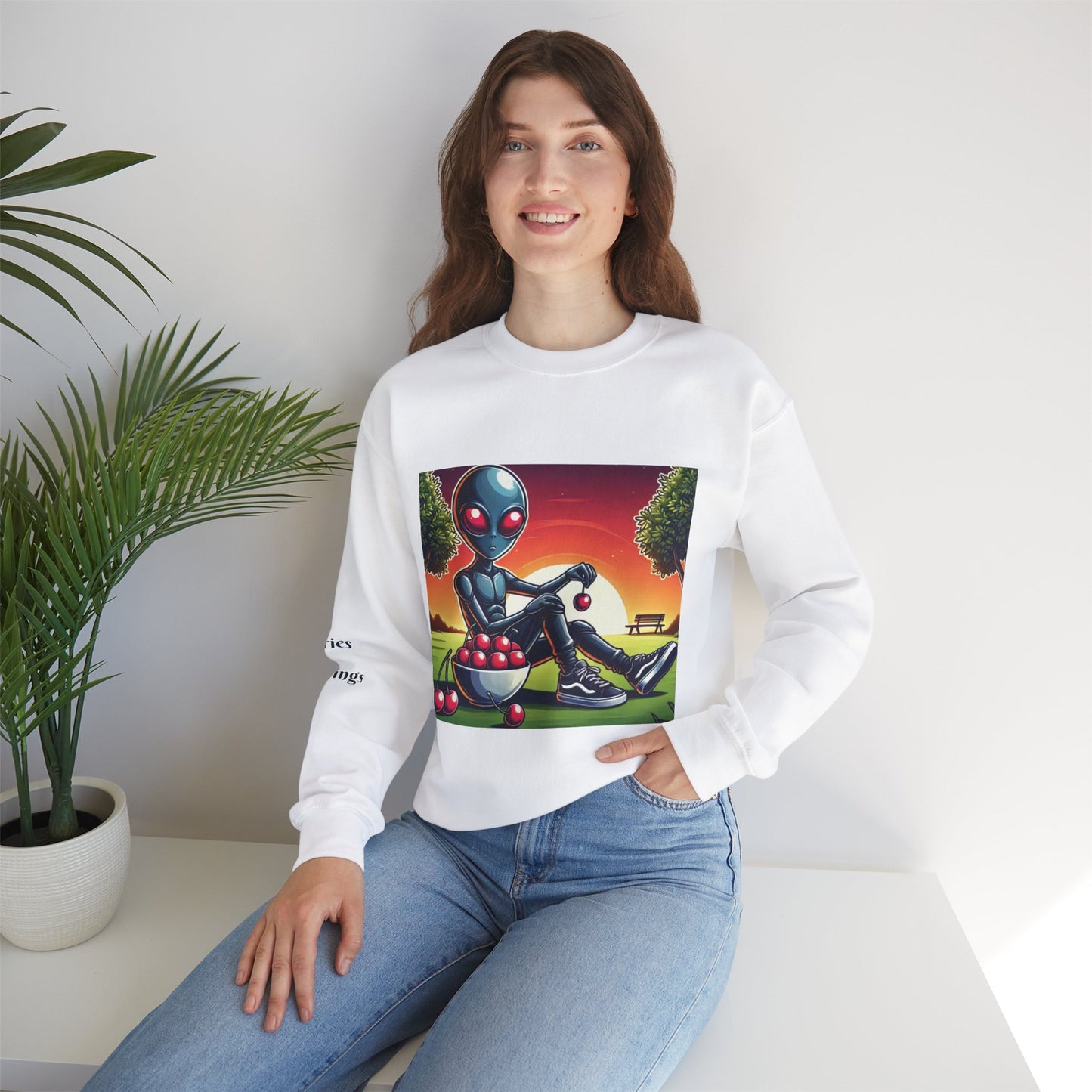 Alien Cherry Vibes Unisex Heavy Blend™ Sweatshirt