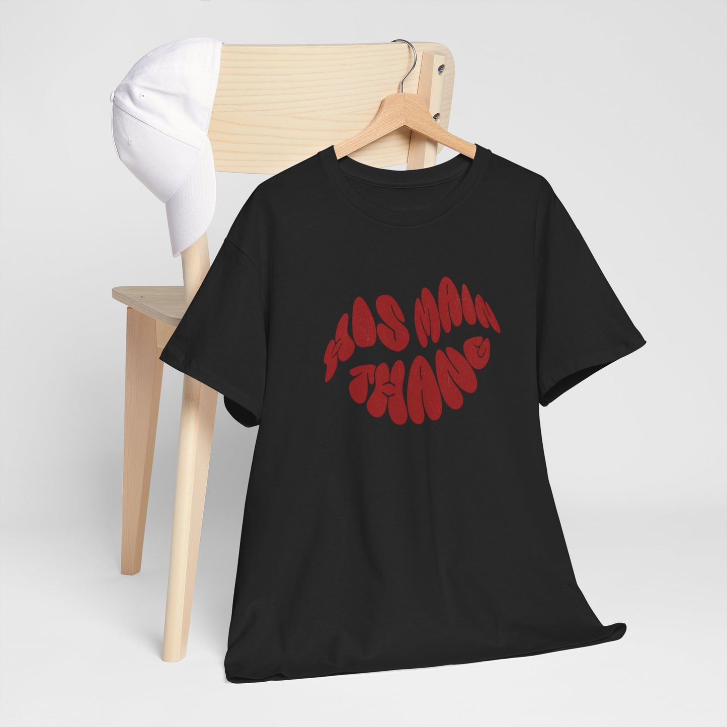 Casual Unisex Heavy Cotton Tee with 'Sos Mann Thang' Design